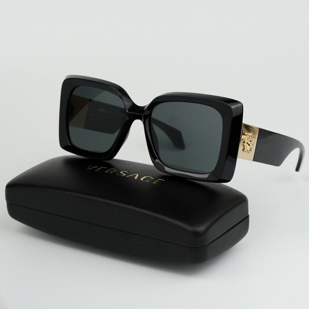 NEW Versace VE4467U GB1/87 Black Grey Butterfly Women Sunglasses VE 4467U